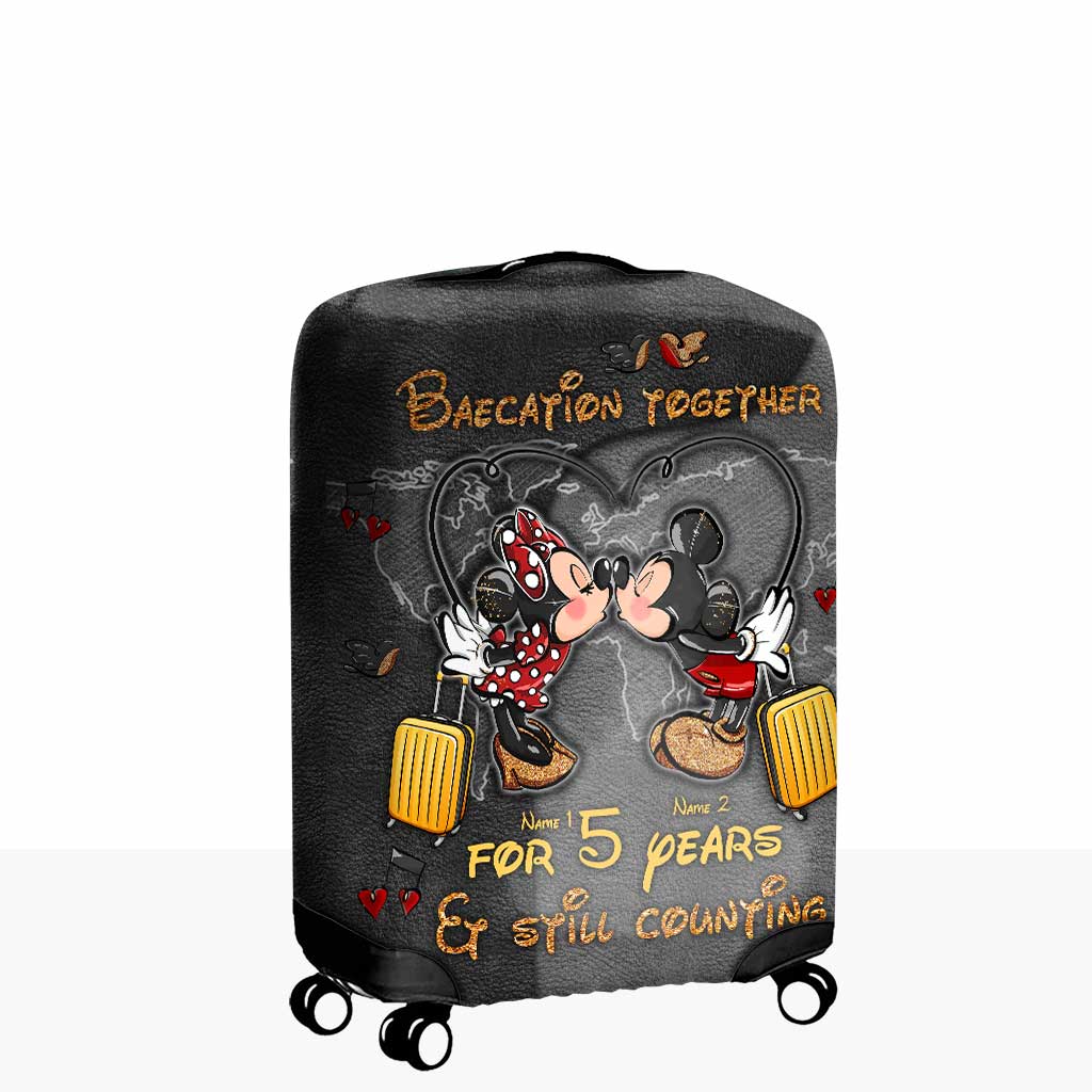 Baecation Together - Personalized Couple Travelling Luggage Cover