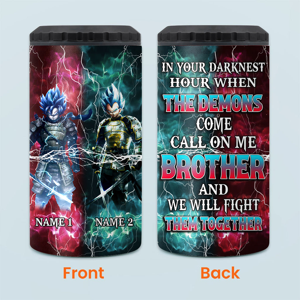 Call On Me Brother - Personalized Seven Balls Can Cooler