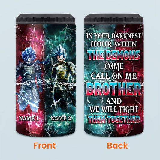 Call On Me Brother - Personalized Seven Balls Can Cooler