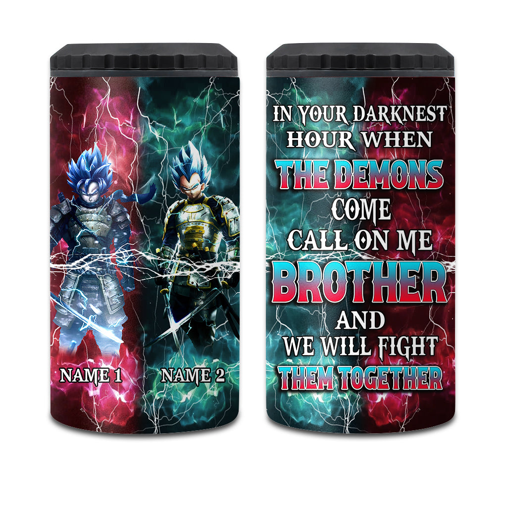 Call On Me Brother - Personalized Seven Balls Can Cooler