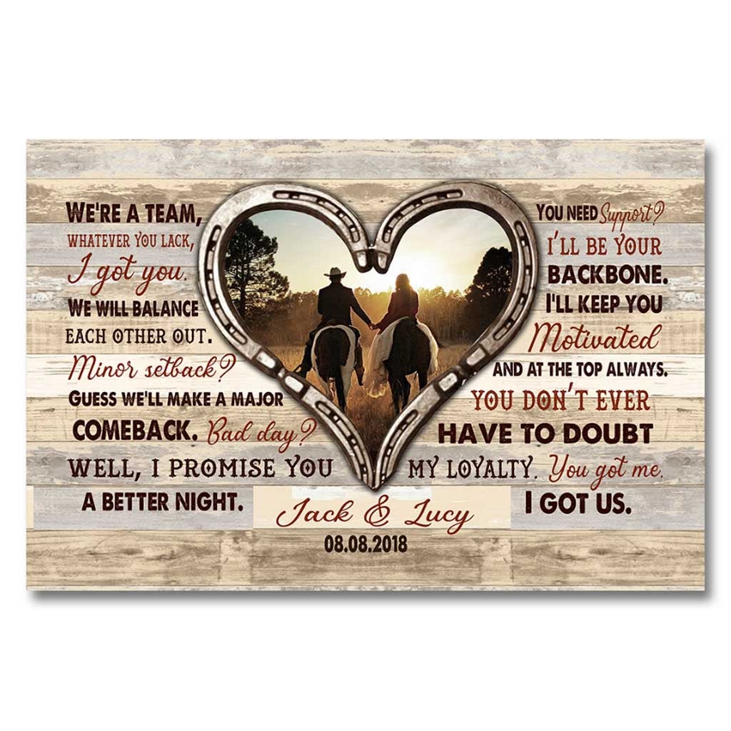 We're Team - Couple Personalized Horse Poster