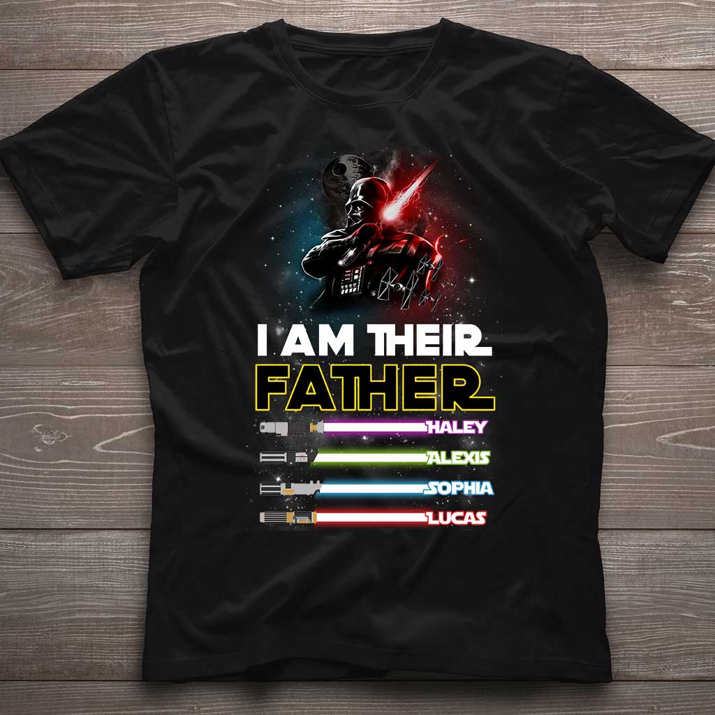 I Am Their Father - Personalized Father's Day The Force T-shirt and Hoodie abtest