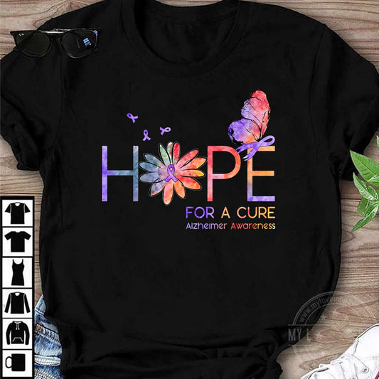 Hope For A Cure - Alzheimer Awareness T-shirt and Hoodie 1121