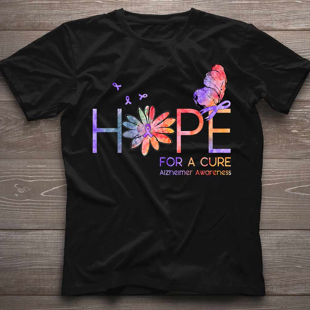 Hope For A Cure - Alzheimer Awareness T-shirt and Hoodie 1121