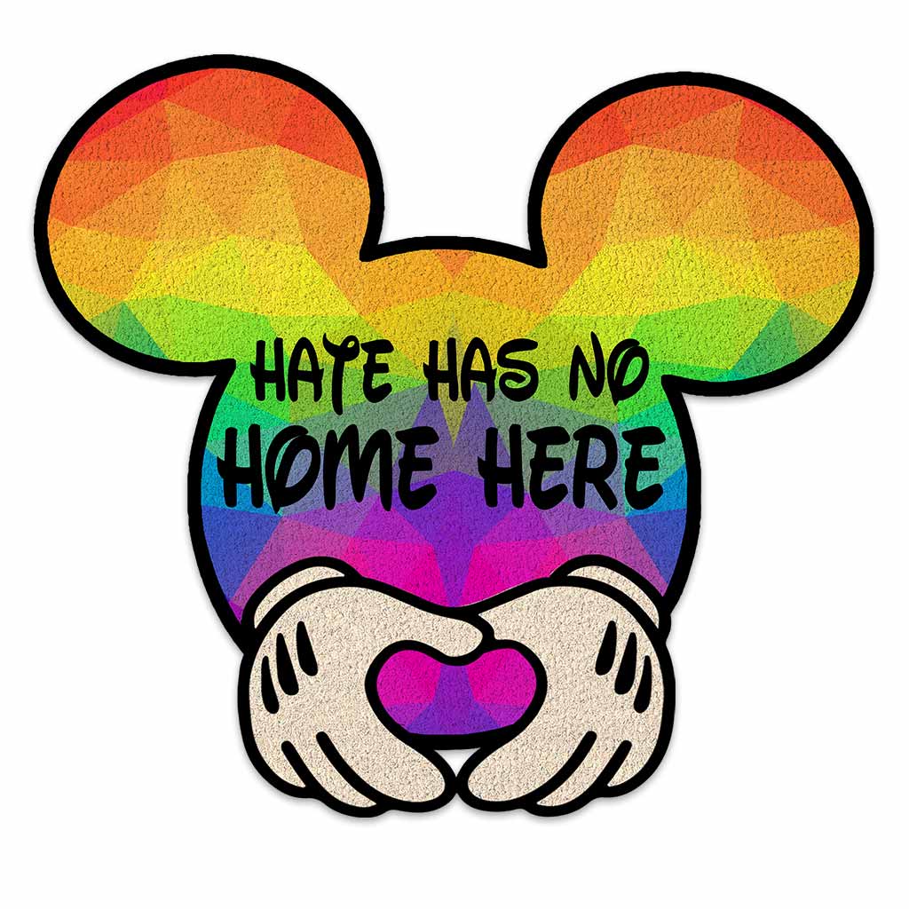 Hate Has No Home Here - LGBT Support Shaped Doormat