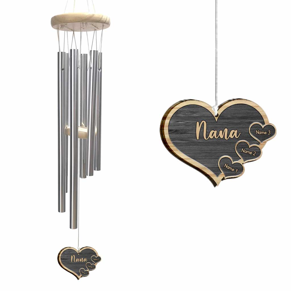 Nana's Hearts - Personalized Grandma Wind Chime