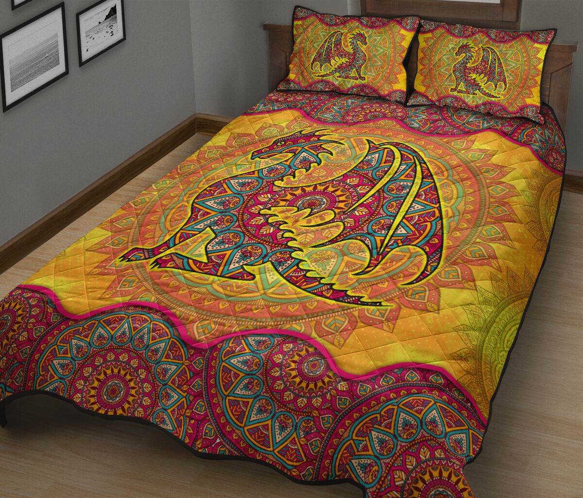 Colorful Dragon Dragon Quilt Set 0622