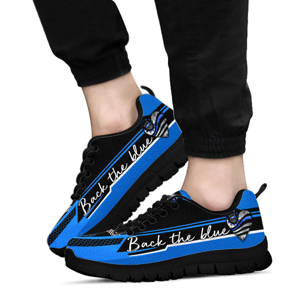 Back The Blue Police Officer Sneakers 0622