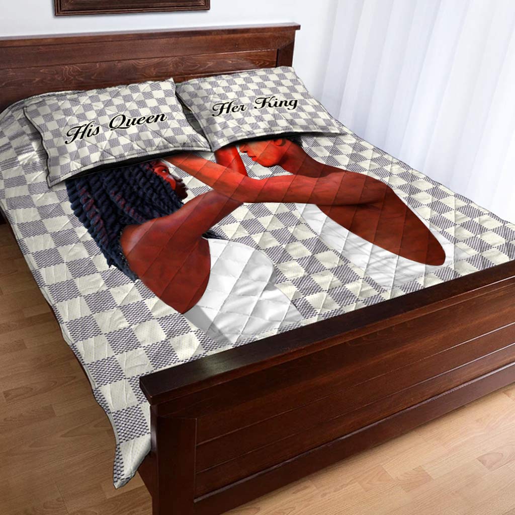 Black King Black Queen - Personalized African American Quilt Set