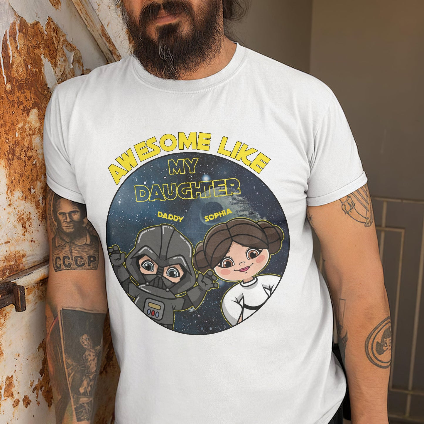 Awesome Like My Daughter - Personalized The Force T-shirt and Hoodie