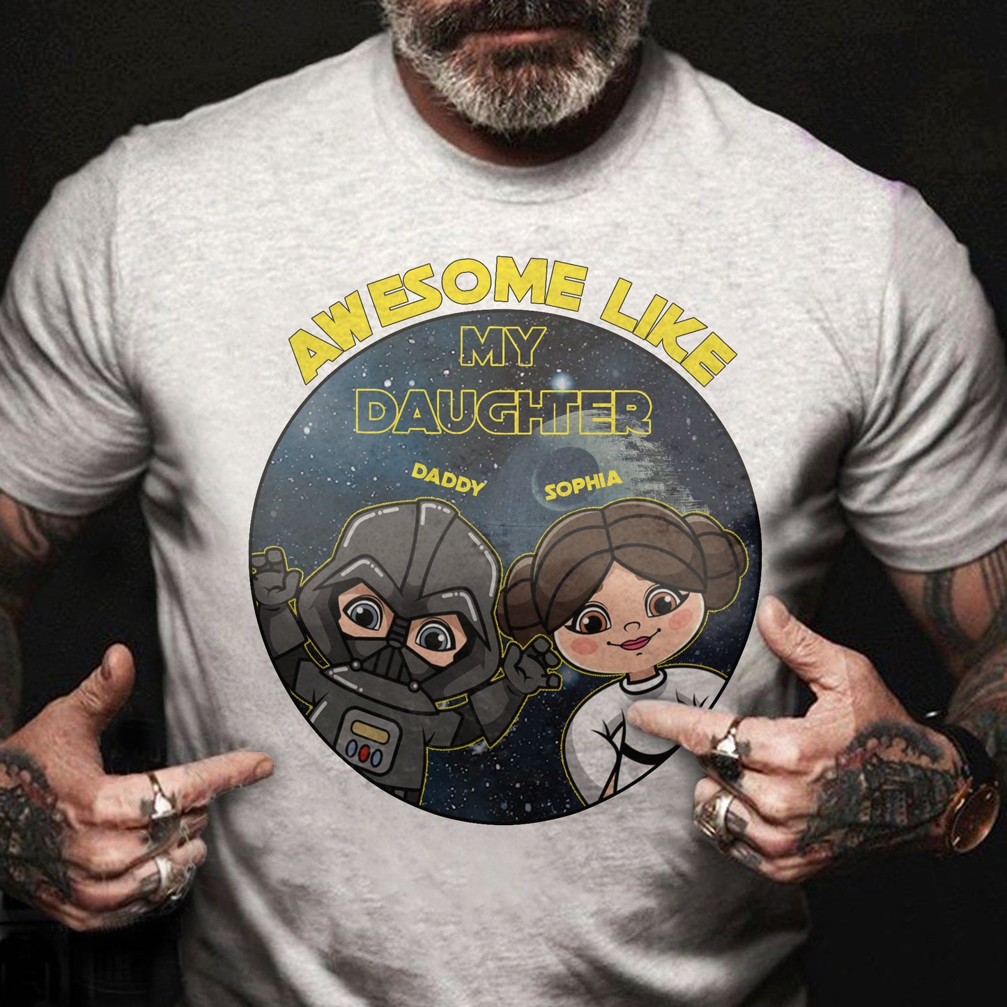 Awesome Like My Daughter - Personalized The Force T-shirt and Hoodie