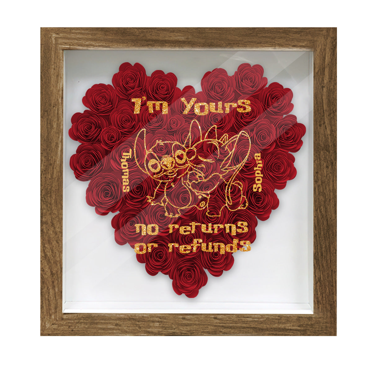 I’m Yours - Personalized Ohana Flower Shadow Box