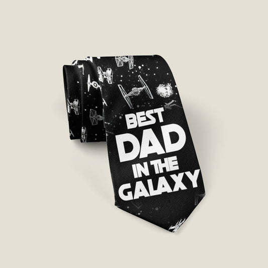 Best Dad In The Galaxy - Personalized The Force Necktie