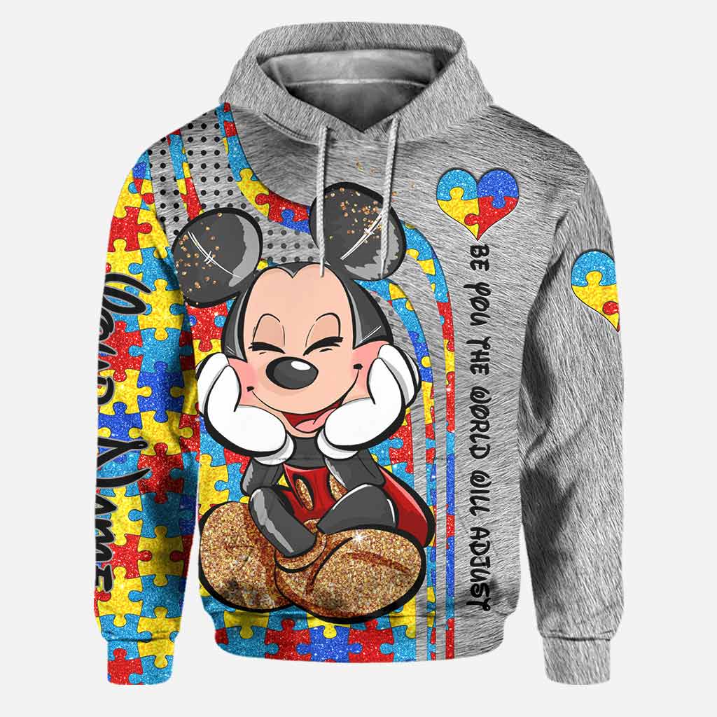 Be You The World Will Adjust - Personalized Autism Awareness Hoodie And Leggings