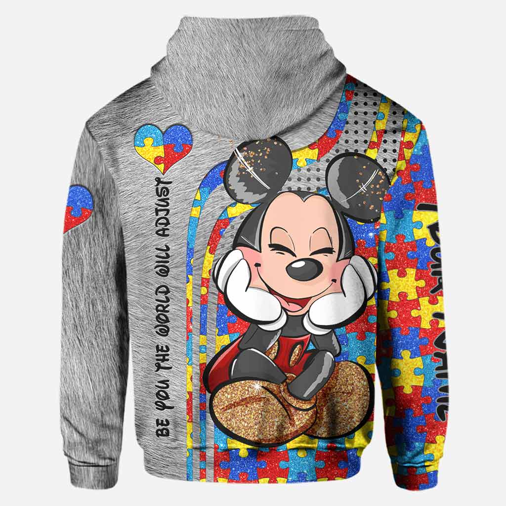 Be You The World Will Adjust - Personalized Autism Awareness Hoodie And Leggings