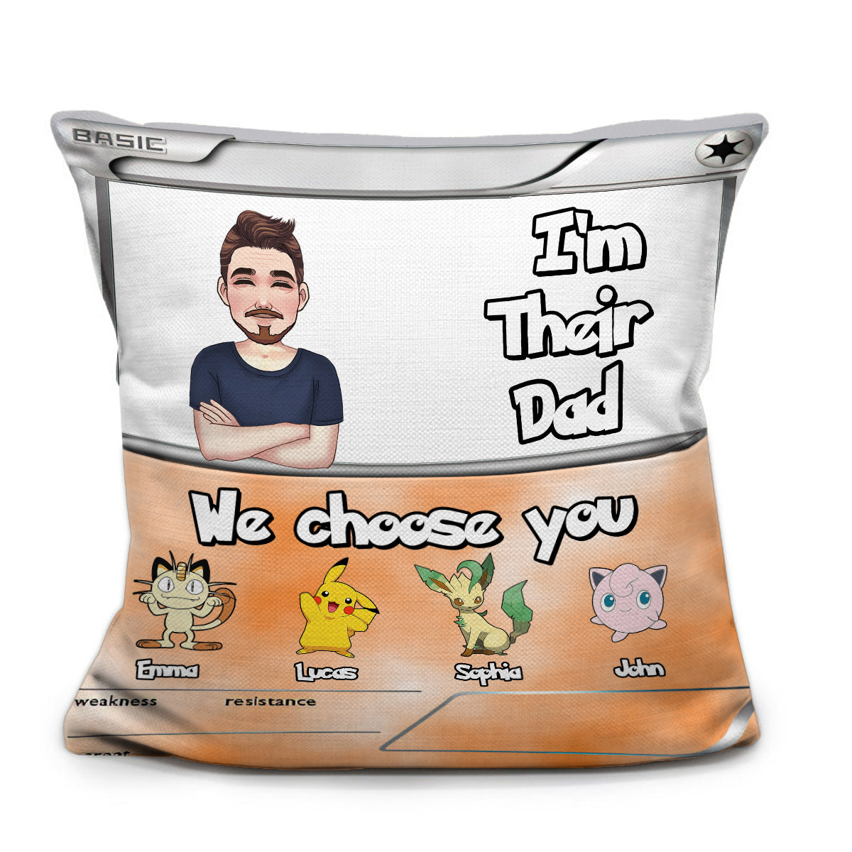 I'm Their Dad - Personalized Monster Trainer Pocket Pillow