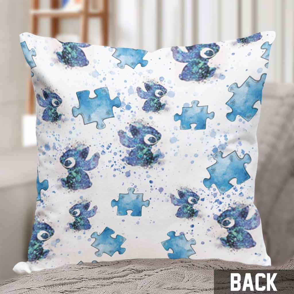 Be You The World Will Adjust - Personalized Autism Awareness Throw Pillow