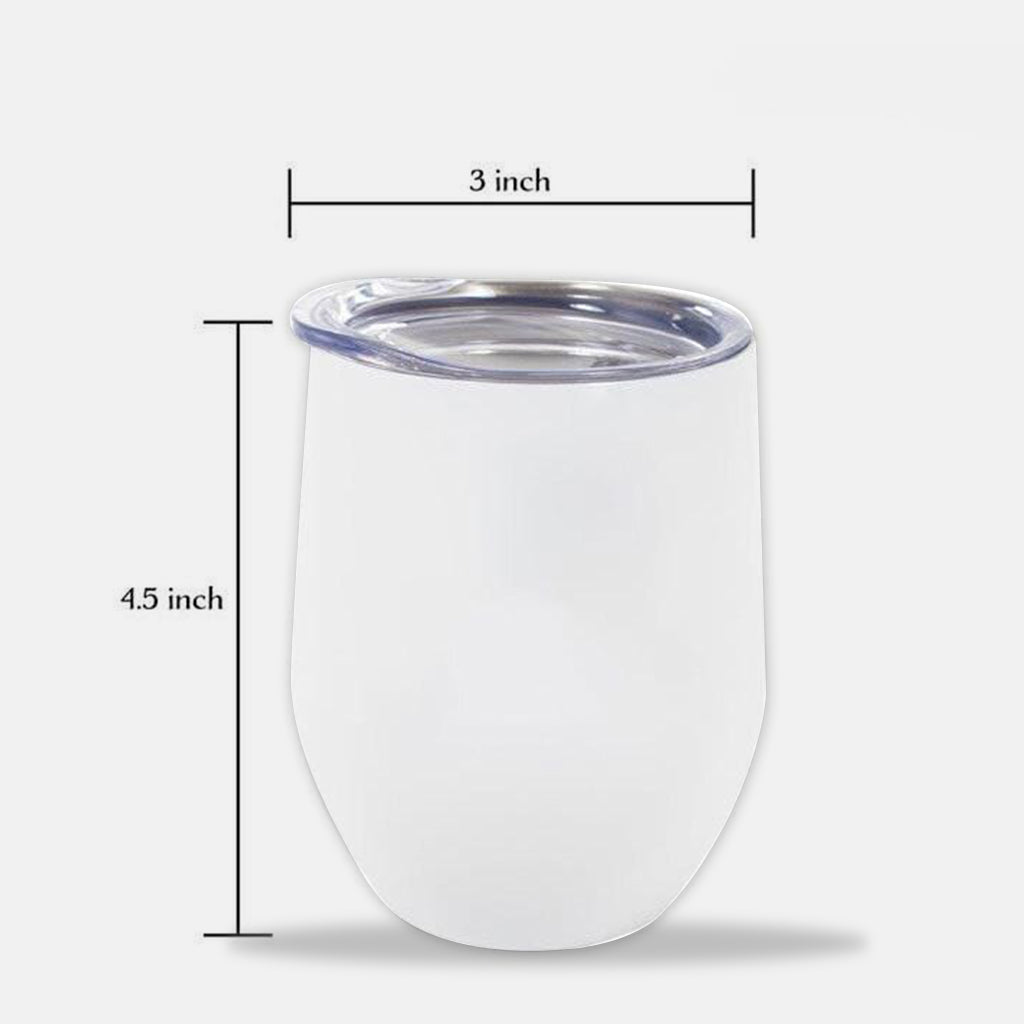 Just A Girl Who Loves - Personalized Blue Soft Drink Wine Tumbler