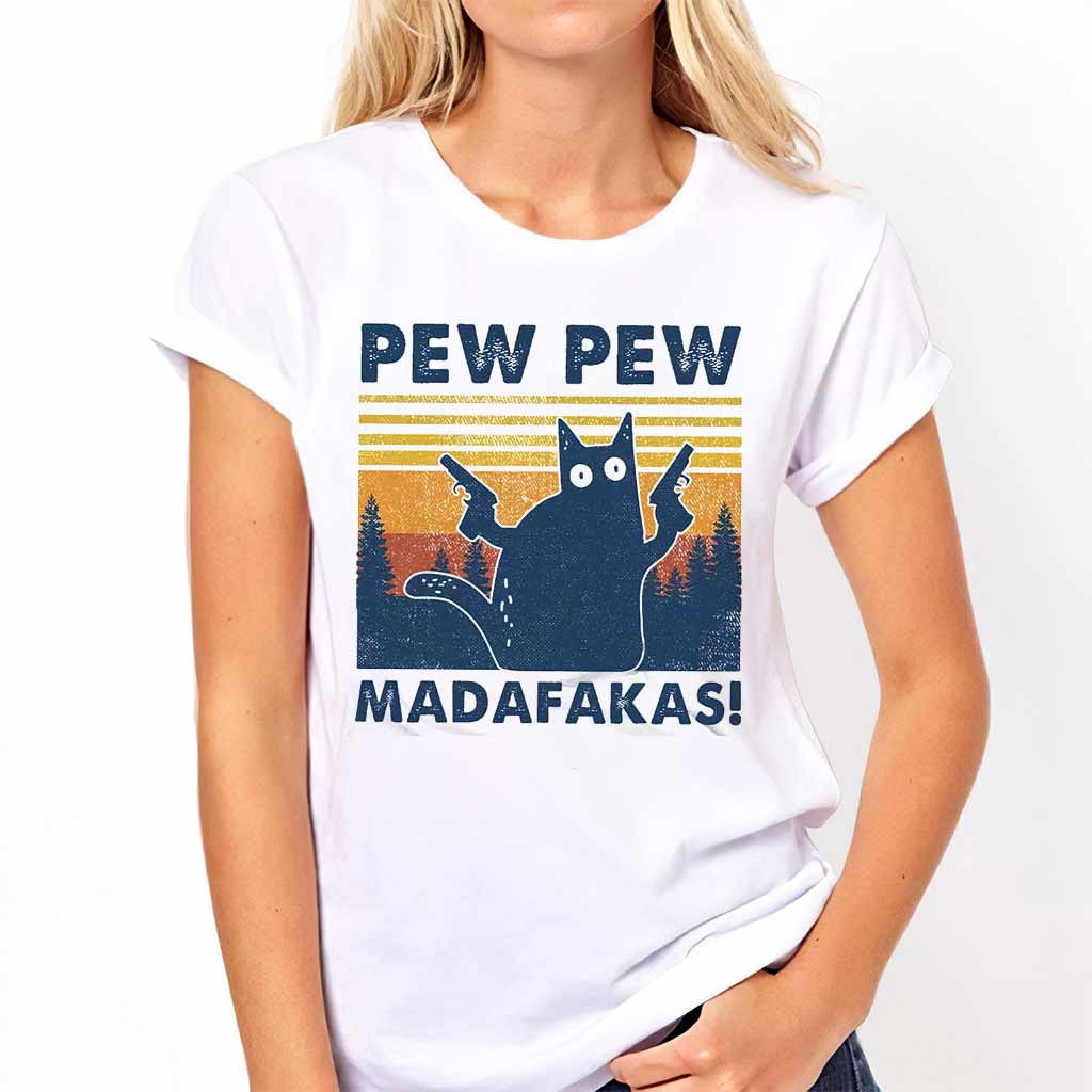 Pew Pew - Black Cat T-shirt And Hoodie 290620