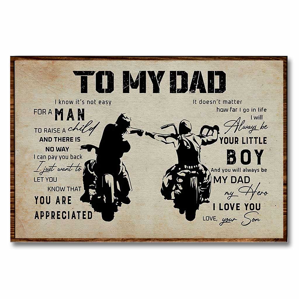 To My Dad - Biker Poster 062021