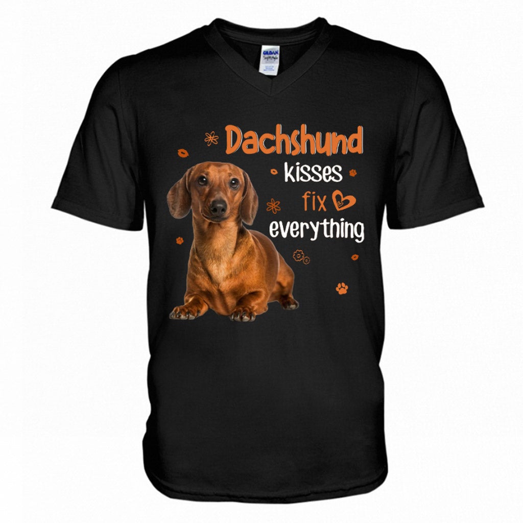 Dachshund Kiss T-shirt And Hoodie 062021