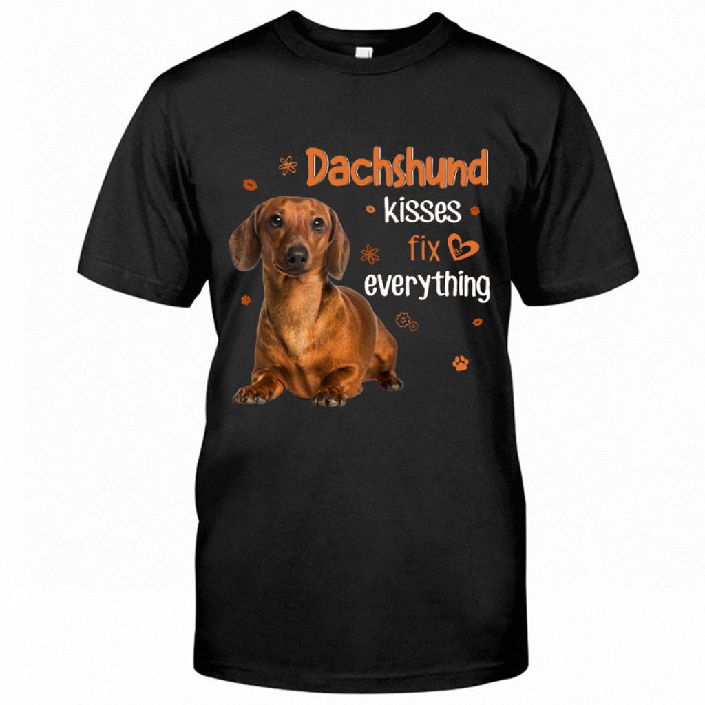 Dachshund Kiss T-shirt And Hoodie 062021