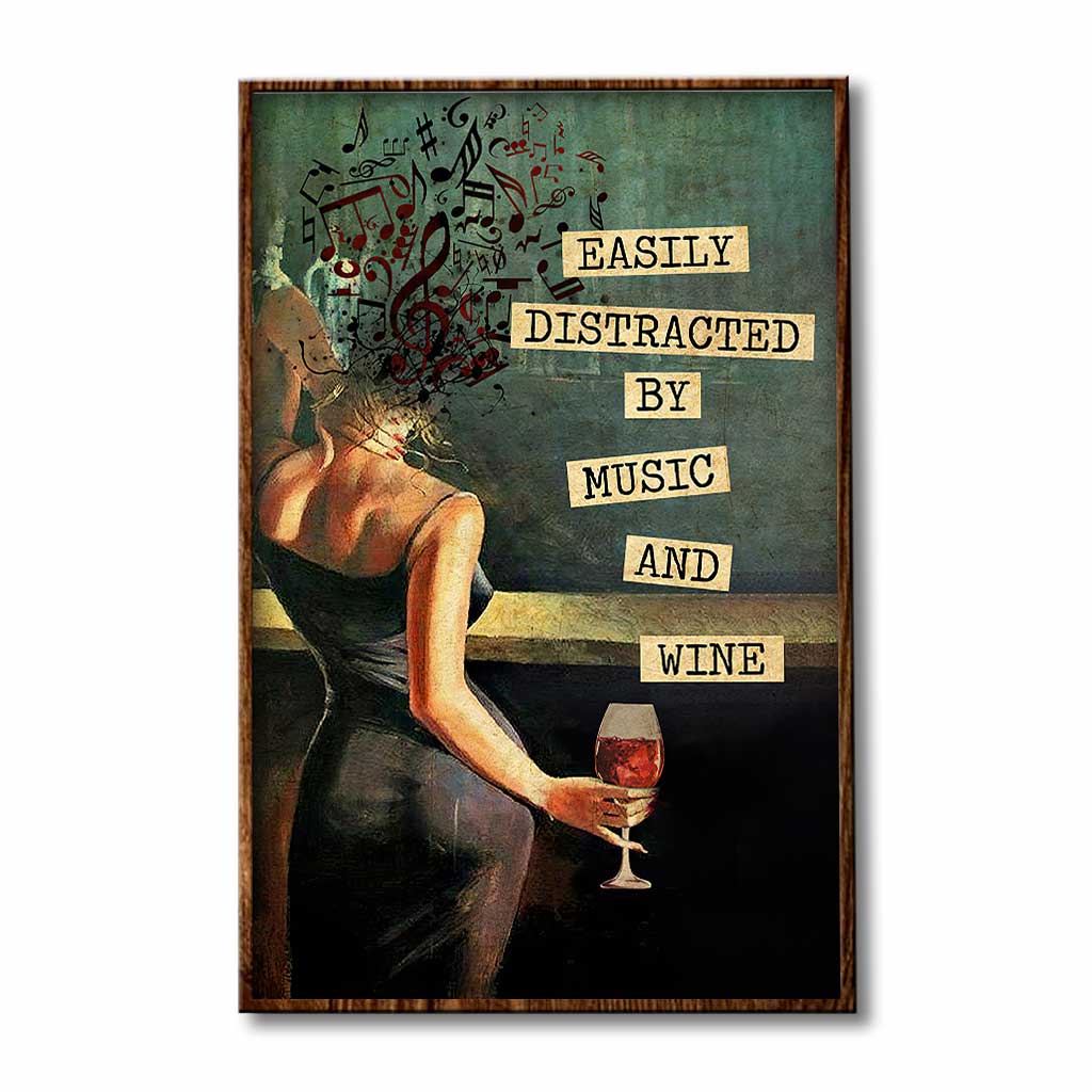 Easily Distracted - Wine Poster 062021