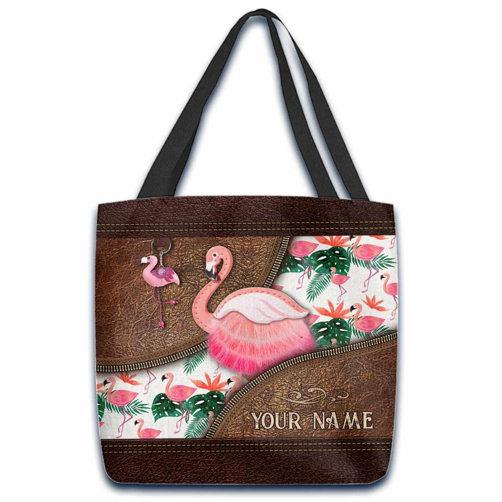 Love Flamingos Personalized Tote Bag