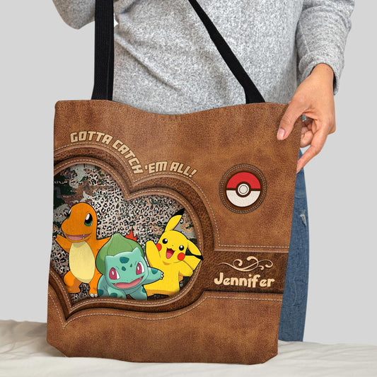 Catch Them All - Personalized Monster Trainer Tote Bag