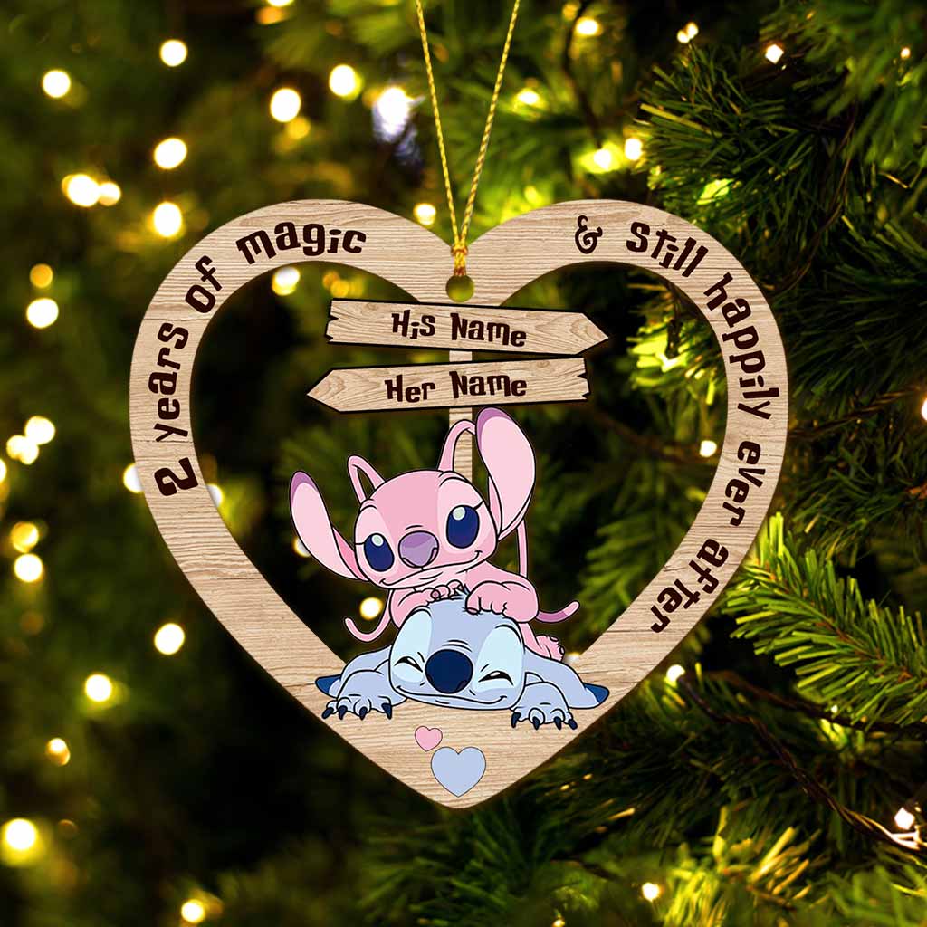 Annoying Each Others For Years And Still Happily Ever After - Personalized Christmas Ohana Ornament (Printed On Both Sides)