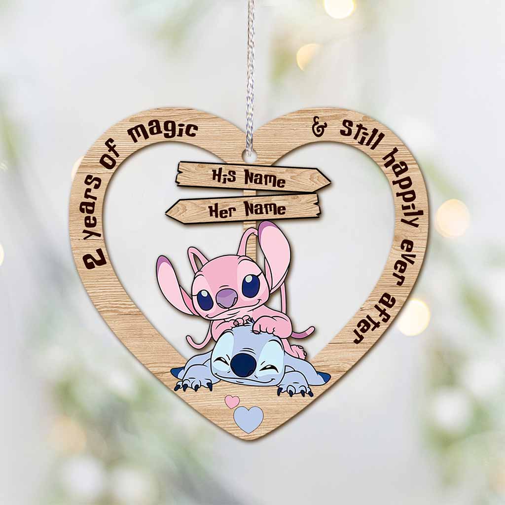 Annoying Each Others For Years And Still Happily Ever After - Personalized Christmas Ohana Ornament (Printed On Both Sides)
