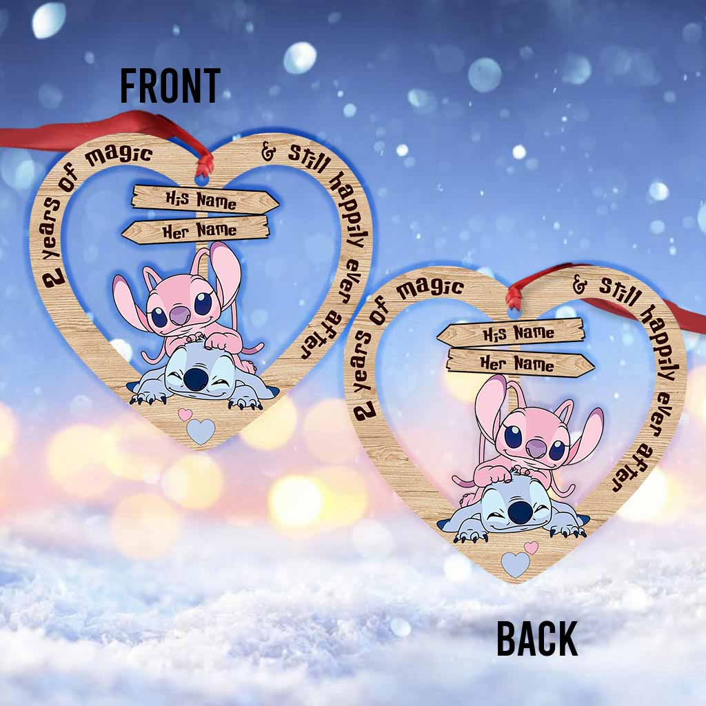 Annoying Each Others For Years And Still Happily Ever After - Personalized Christmas Ohana Ornament (Printed On Both Sides)