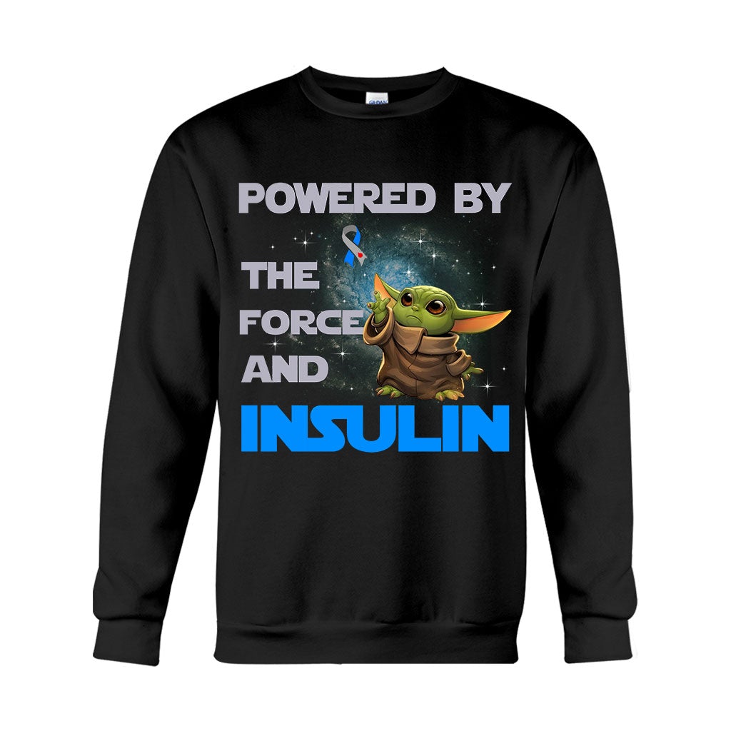 Powered By The Force And Insulin - Diabetes Awareness T-shirt and Hoodie