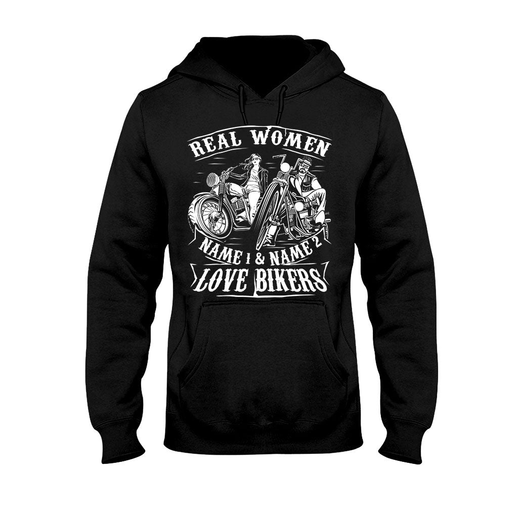 Real Women Love Bikers - Personalized Couple T-shirt and Hoodie