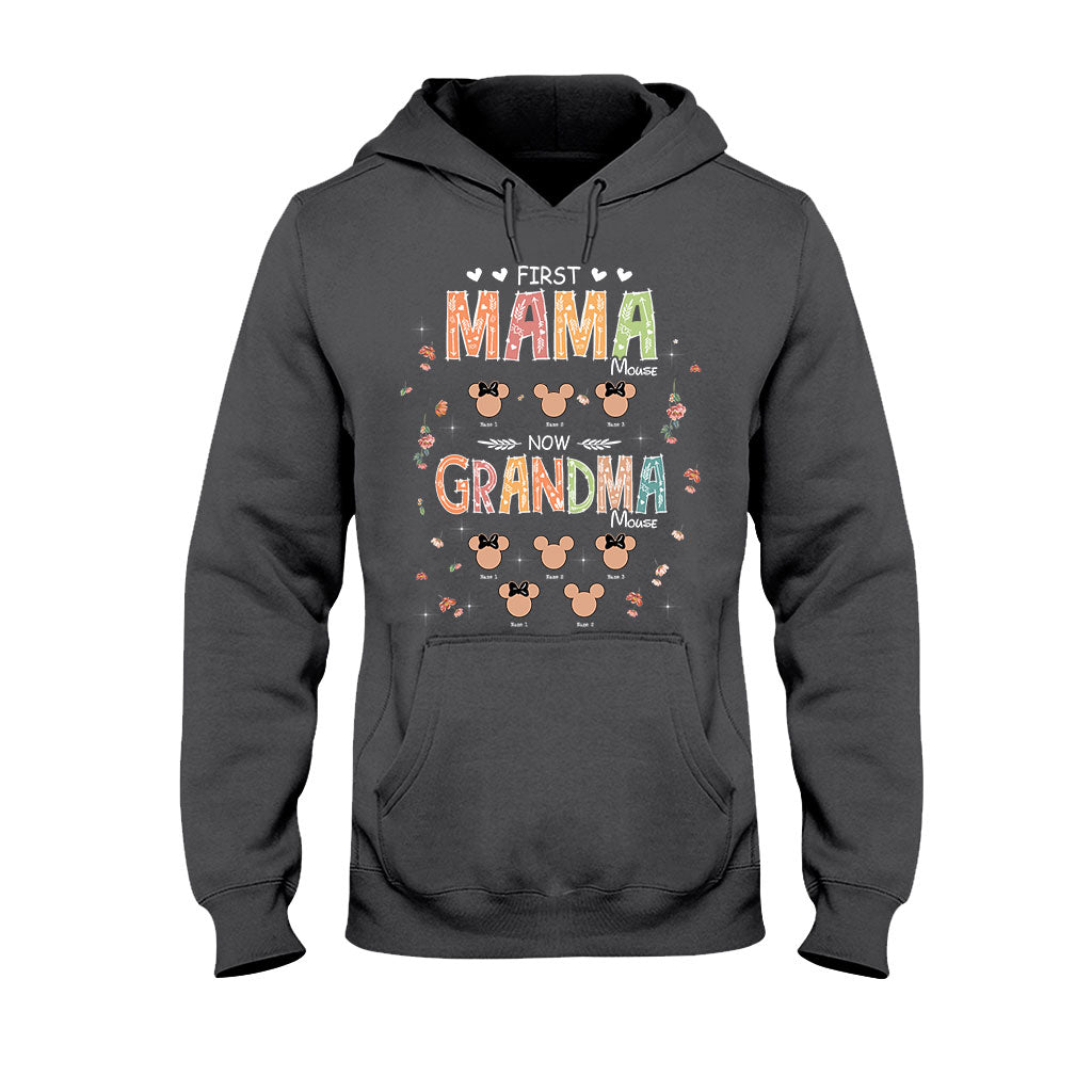 First Mama Mouse Now Grandma Mouse - Personalized Mother's Day Grandma T-shirt and Hoodie