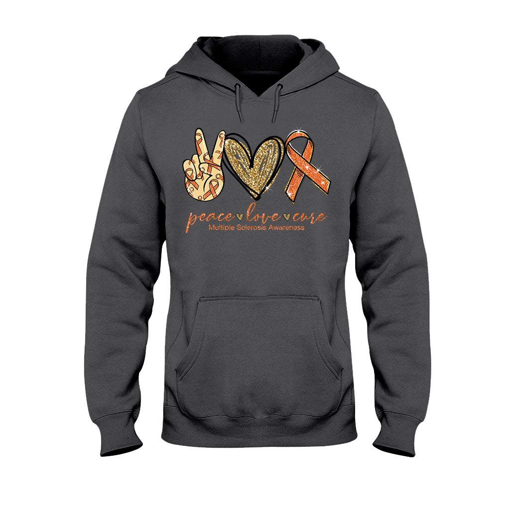 Peace Love Cure  - Multiple Sclerosis Awareness T-shirt And Hoodie 092021