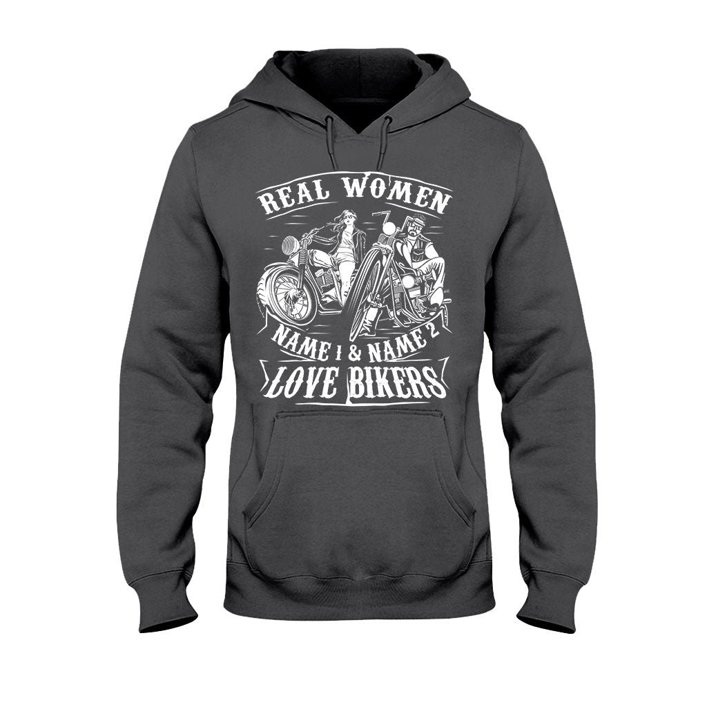 Real Women Love Bikers - Personalized Couple T-shirt and Hoodie