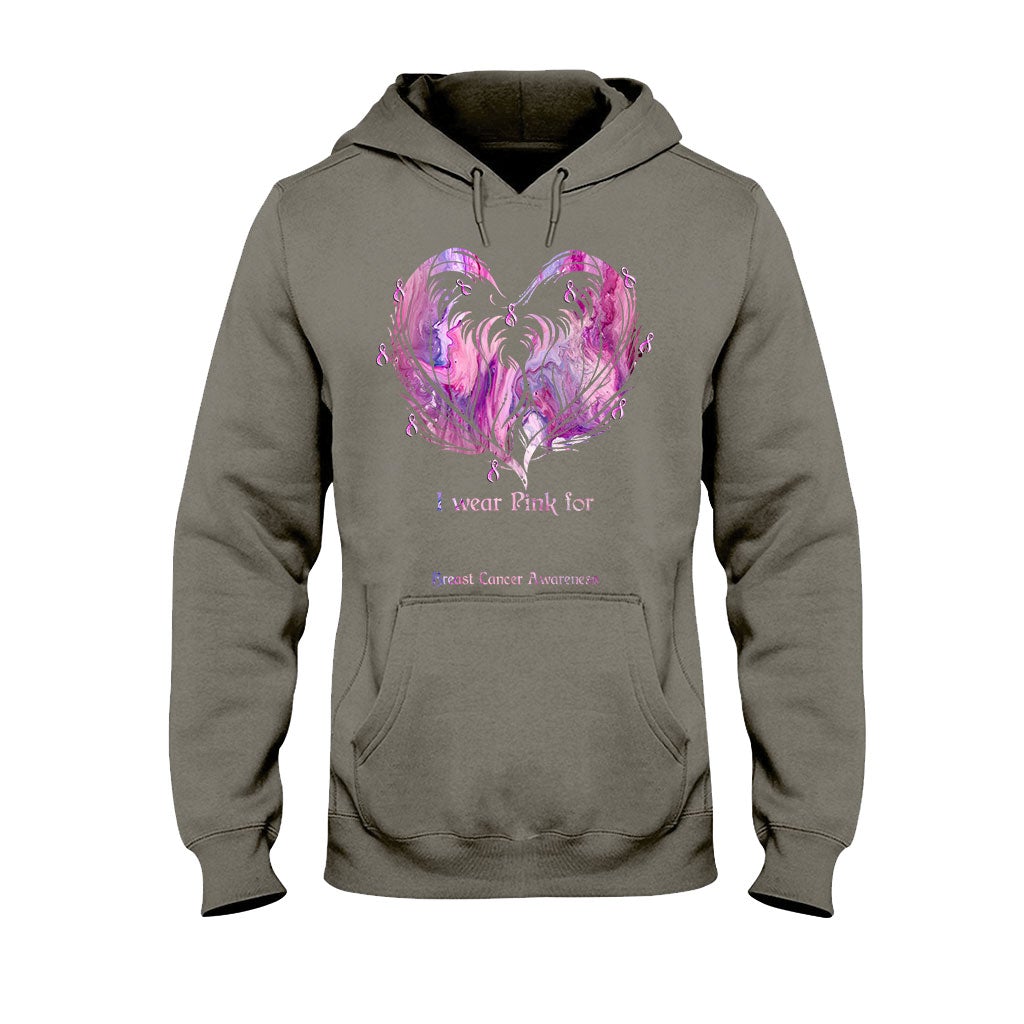 I Wear Pink - Breast Cancer Awareness Personalized T-shirt And Hoodie