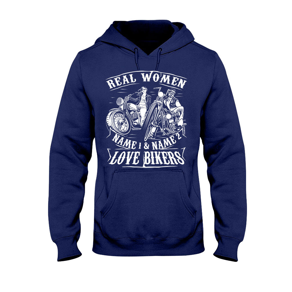 Real Women Love Bikers - Personalized Couple T-shirt and Hoodie