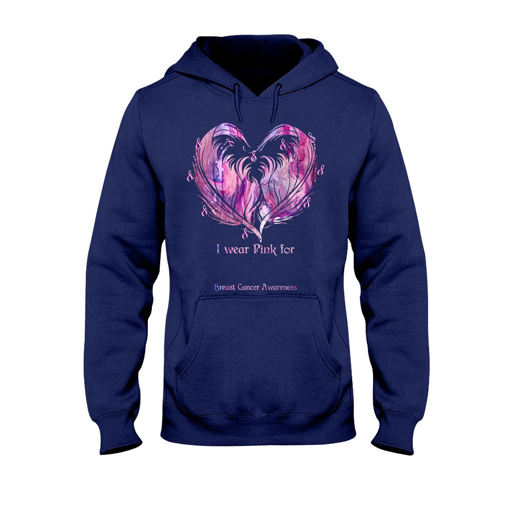 I Wear Pink - Breast Cancer Awareness Personalized T-shirt And Hoodie
