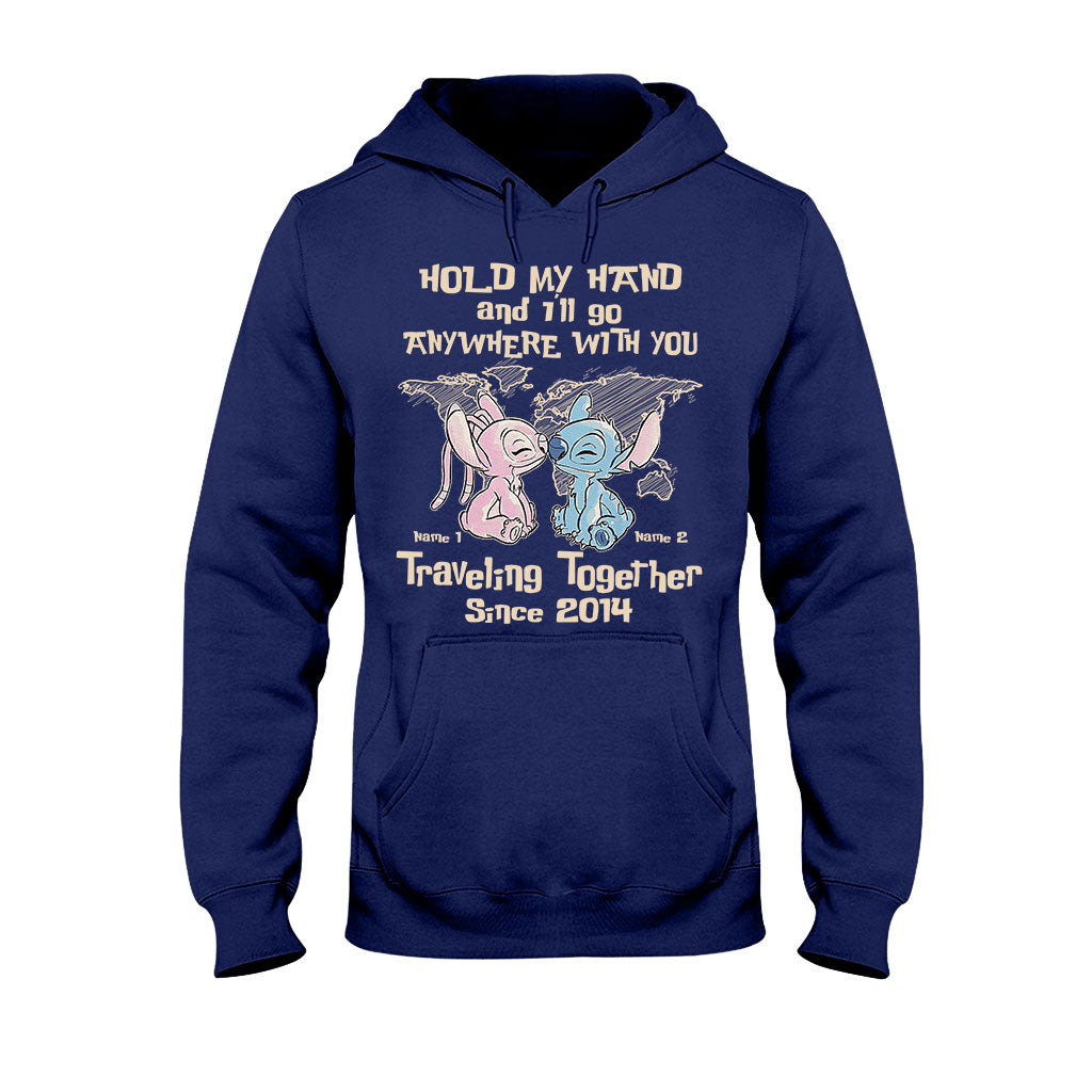 Hold My Hand - Personalized Couple Ohana T-shirt and Hoodie