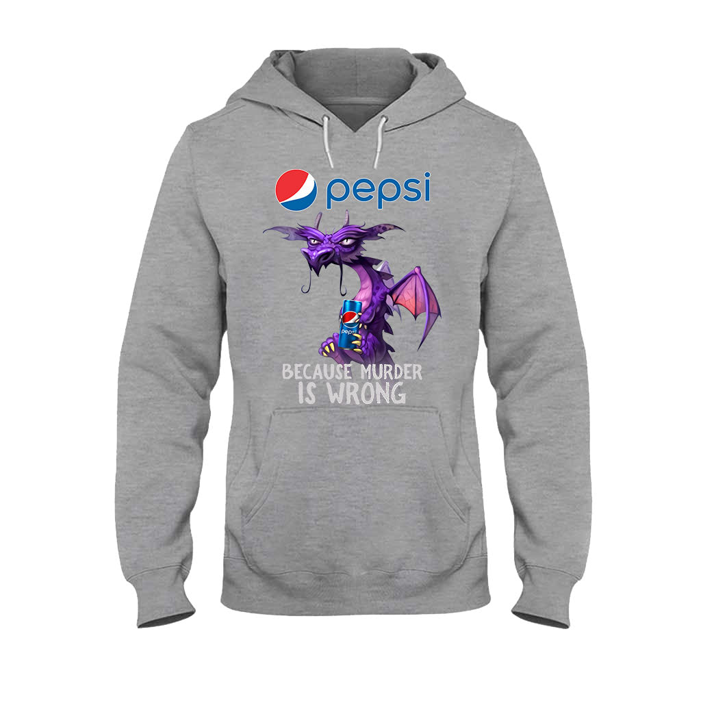 Because Murder Is Wrong - Personalized Blue Soft Drink T-shirt and Hoodie