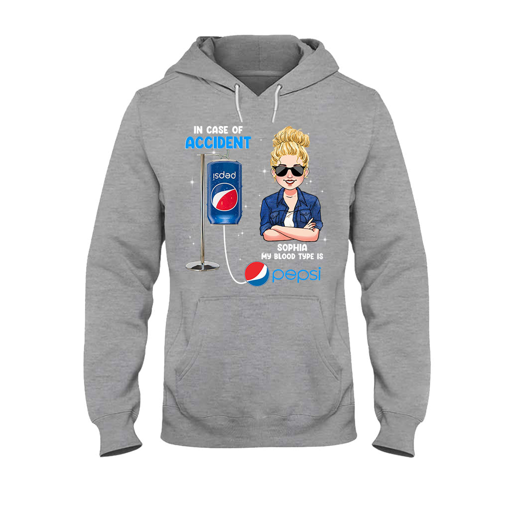 My Blood Type - Personalized Blue Soft Drink T-shirt and Hoodie