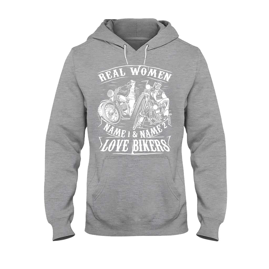 Real Women Love Bikers - Personalized Couple T-shirt and Hoodie