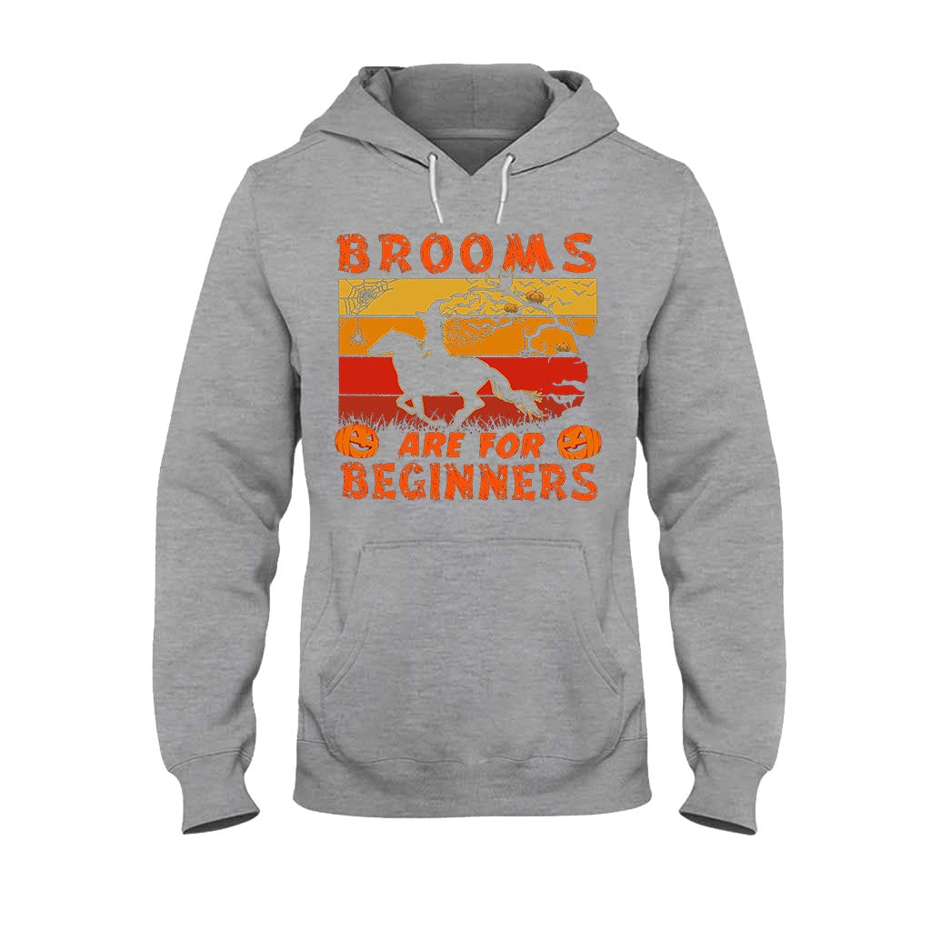 Brooms Are For Beginners Halloween - Horse T-shirt And Hoodie 092021