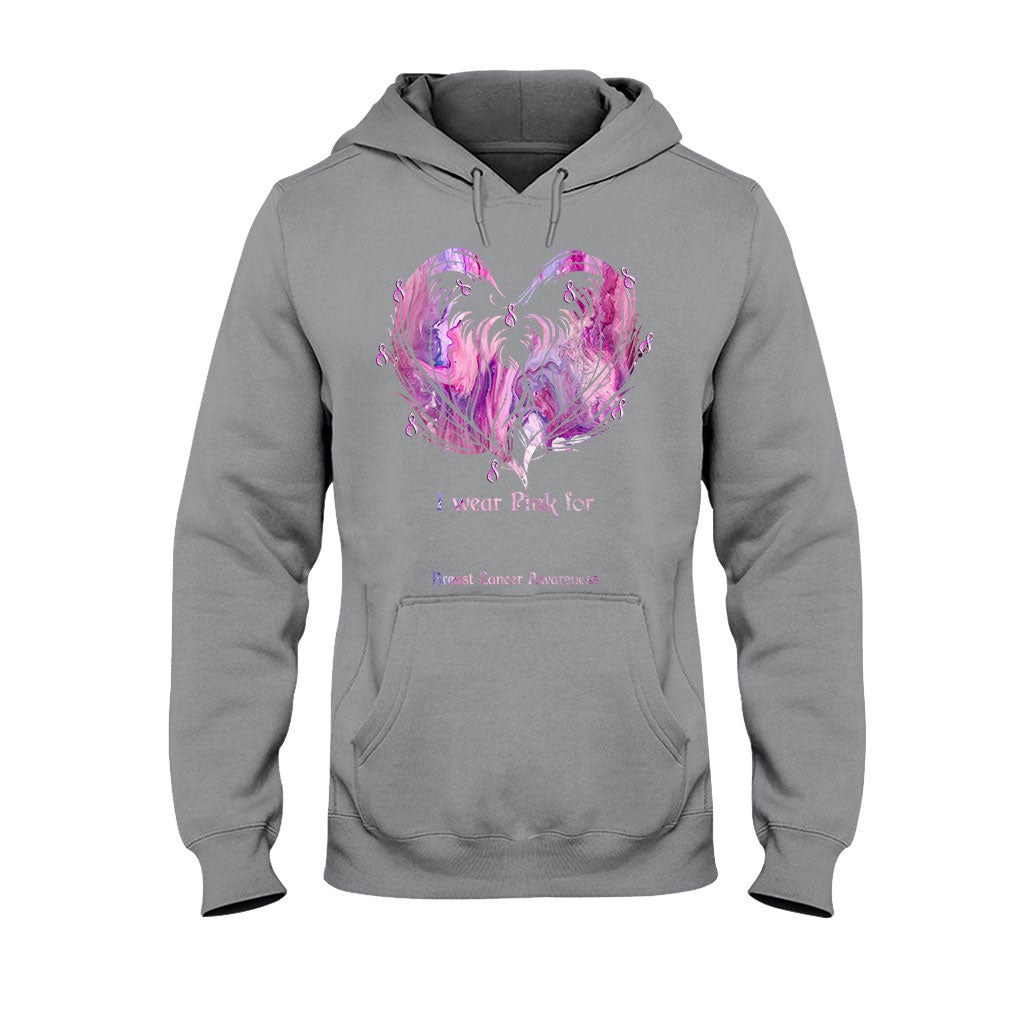 I Wear Pink - Breast Cancer Awareness Personalized T-shirt And Hoodie