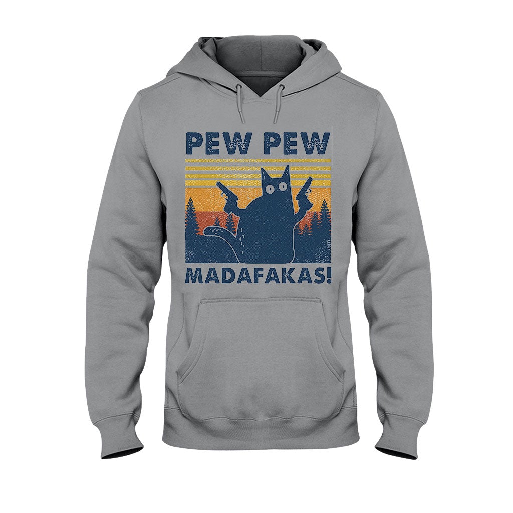 Pew Pew - Black Cat T-shirt And Hoodie 290620
