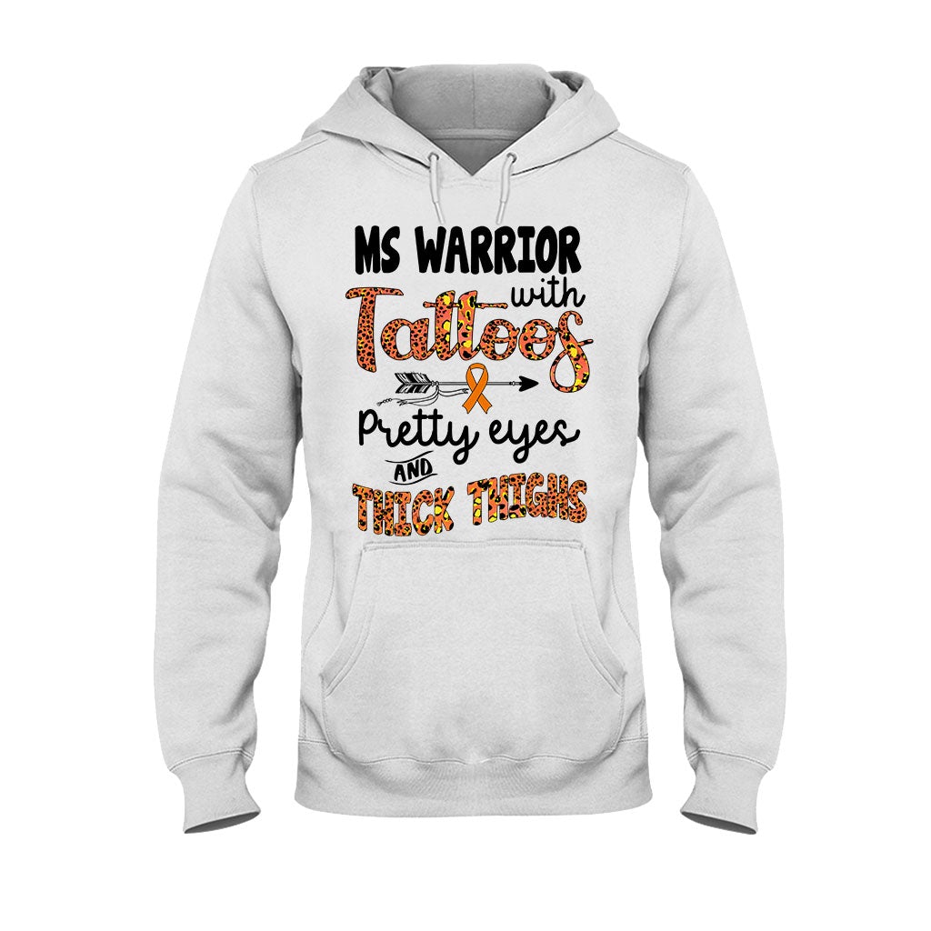 Ms Warrior With Tattoos - Multiple Sclerosis Awareness T-shirt And Hoodie 092021