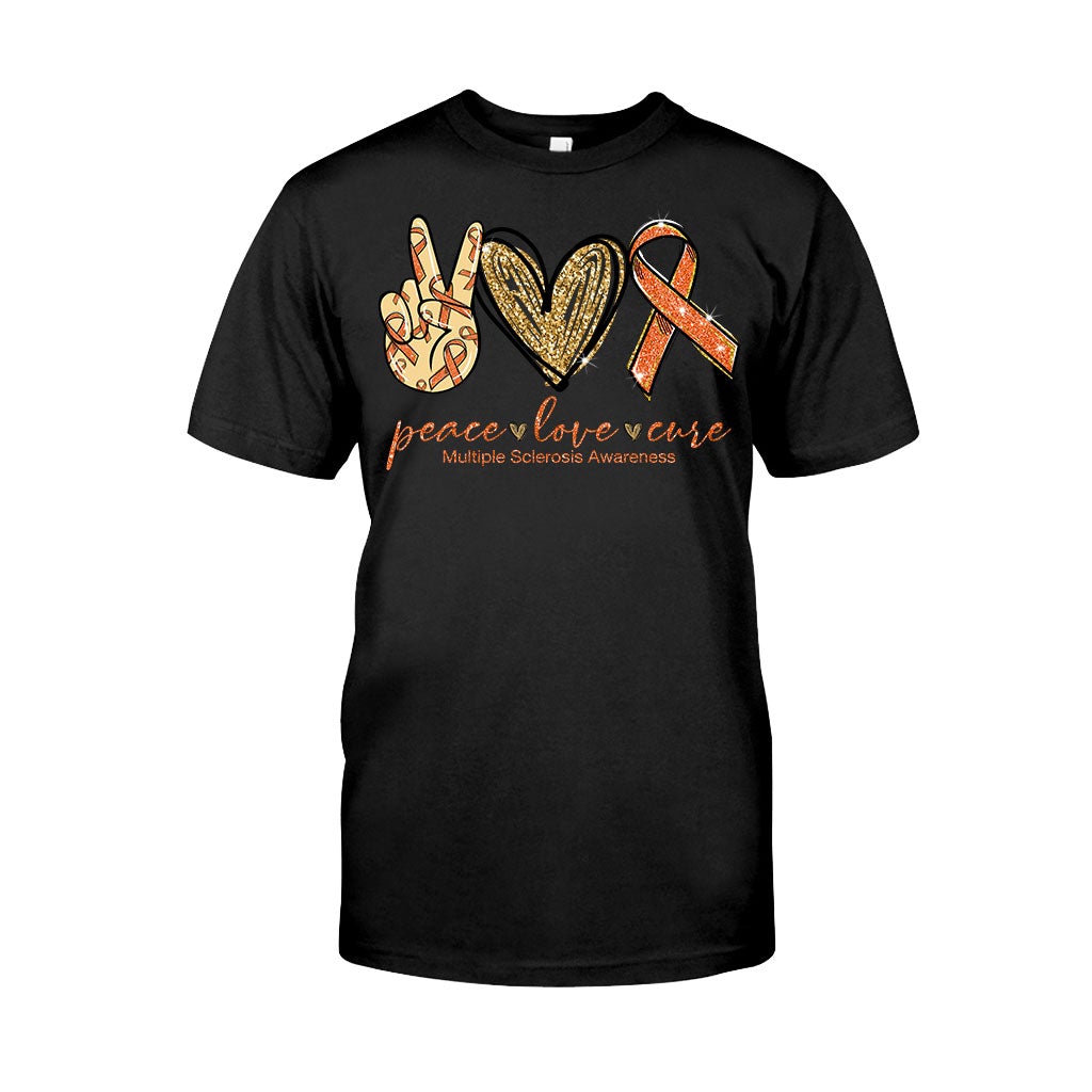 Peace Love Cure  - Multiple Sclerosis Awareness T-shirt And Hoodie 092021
