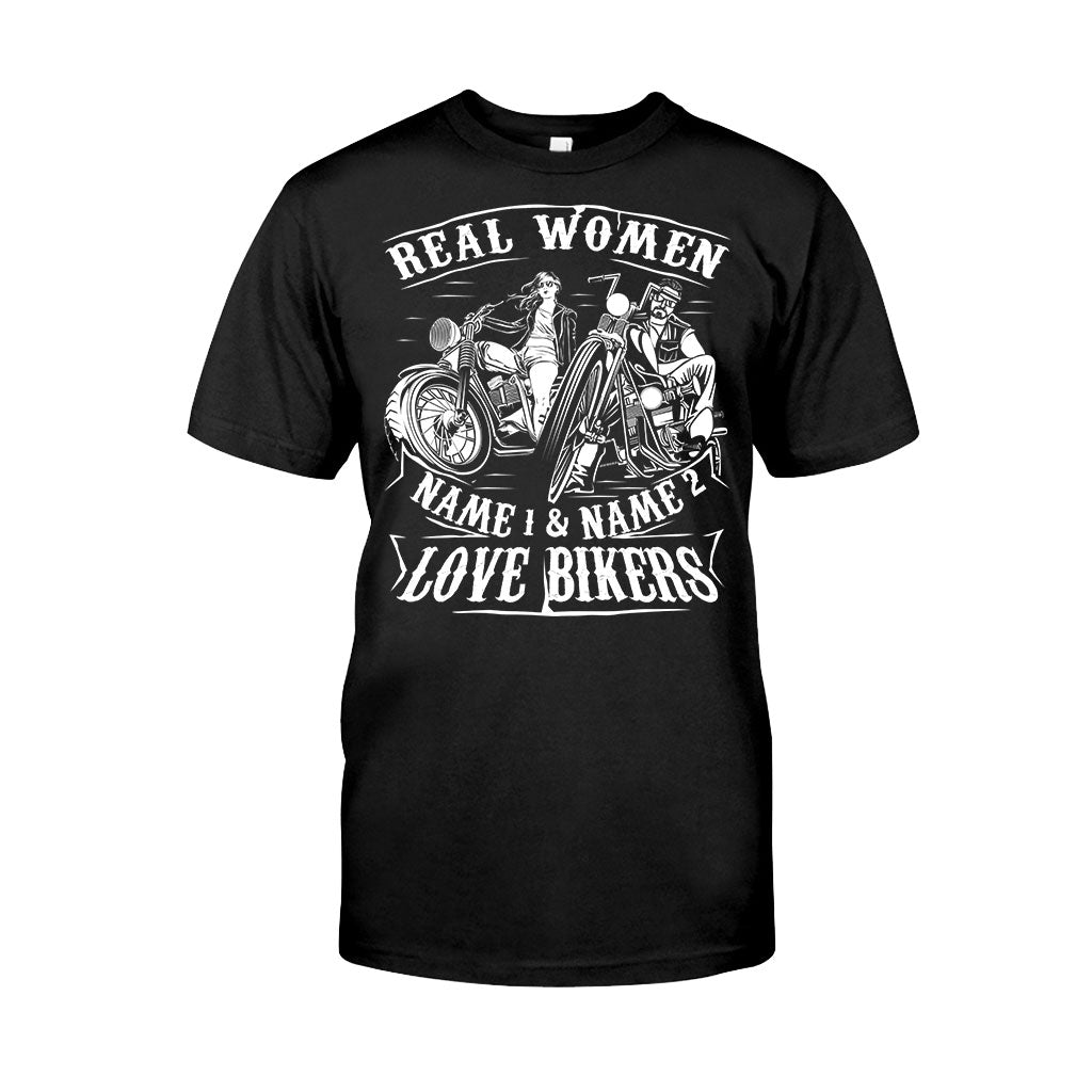 Real Women Love Bikers - Personalized Couple T-shirt and Hoodie